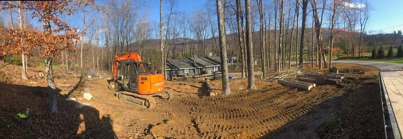 Chico Excavating equipment on a job site